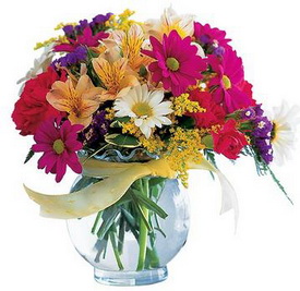 Ankara Ayaş çiçekçilik görsel ürün modeli  Özel hisler çiçeği karışık mevsim vazosu Ankara çiçek gönder firması şahane ürünümüz