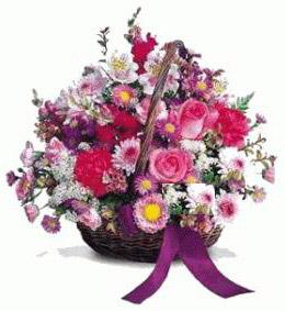 Ankara Ayaş Demetevler Çiçekçi firma ürünümüz sepet içerisinde kır çiçekleri Ankara çiçek gönder firması şahane ürünümüz